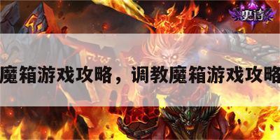 调教魔箱游戏攻略，调教魔箱游戏攻略大全