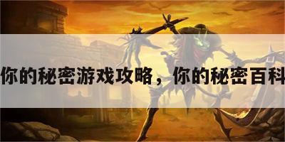 你的秘密游戏攻略，你的秘密百科