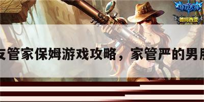 男友管家保姆游戏攻略，家管严的男朋友
