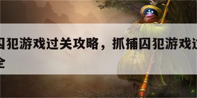 抓捕囚犯游戏过关攻略，抓捕囚犯游戏过关攻略大全
