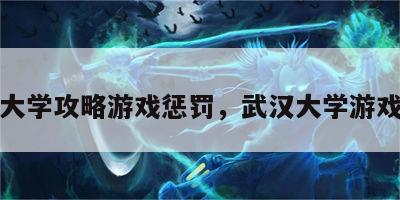 武汉大学攻略游戏惩罚，武汉大学游戏专业