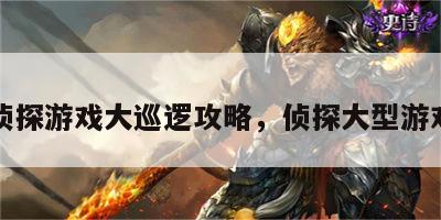 侦探游戏大巡逻攻略，侦探大型游戏