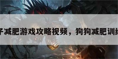 狗子减肥游戏攻略视频，狗狗减肥训练营