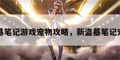 盗墓笔记游戏宠物攻略，新盗墓笔记宠物