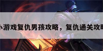小游戏复仇男孩攻略，复仇通关攻略