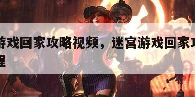 迷宫游戏回家攻略视频，迷宫游戏回家攻略视频教程