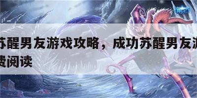 成功苏醒男友游戏攻略，成功苏醒男友游戏攻略免费阅读