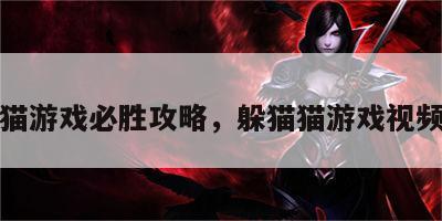 躲猫猫游戏必胜攻略，躲猫猫游戏视频解说