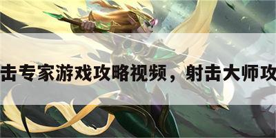 射击专家游戏攻略视频，射击大师攻略