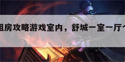 舒城租房攻略游戏室内，舒城一室一厅个人出租