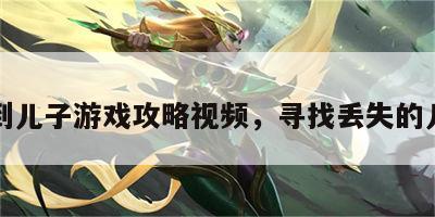 找到儿子游戏攻略视频，寻找丢失的儿子