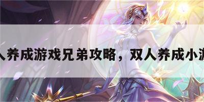 双人养成游戏兄弟攻略，双人养成小游戏
