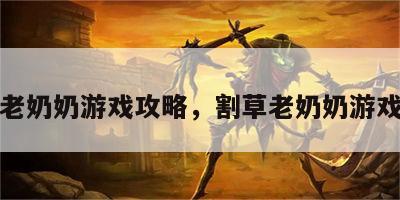 割草老奶奶游戏攻略，割草老奶奶游戏攻略