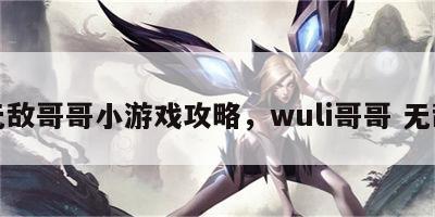 无敌哥哥小游戏攻略，wuli哥哥 无敌