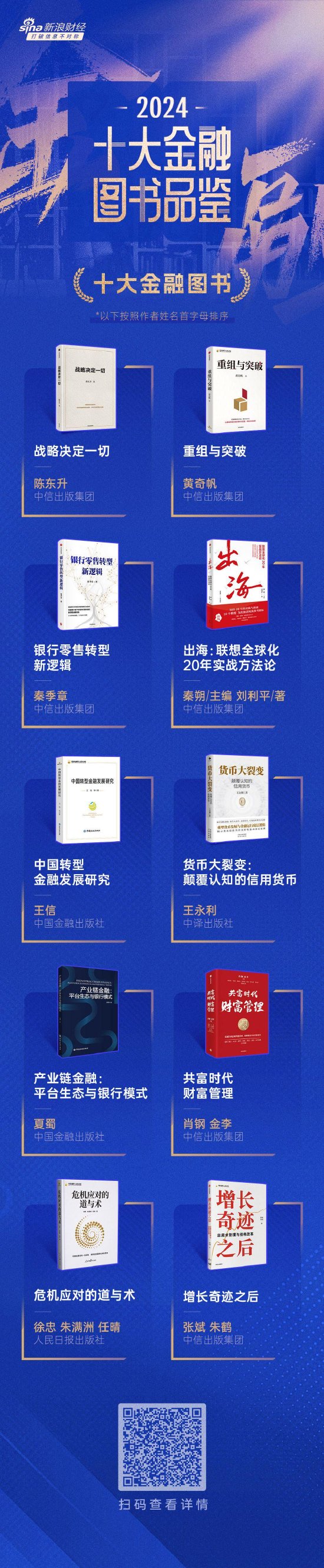 陈东升《战略决定一切》获评2024十大金融图书